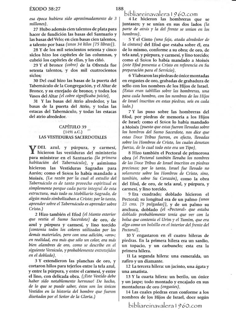 Exodo 39 Exodo 39 Explicacion | Biblia de Estudio del Expositor